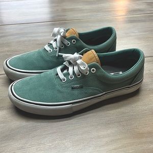 Vans size 10.5, Sea foam green shoes.